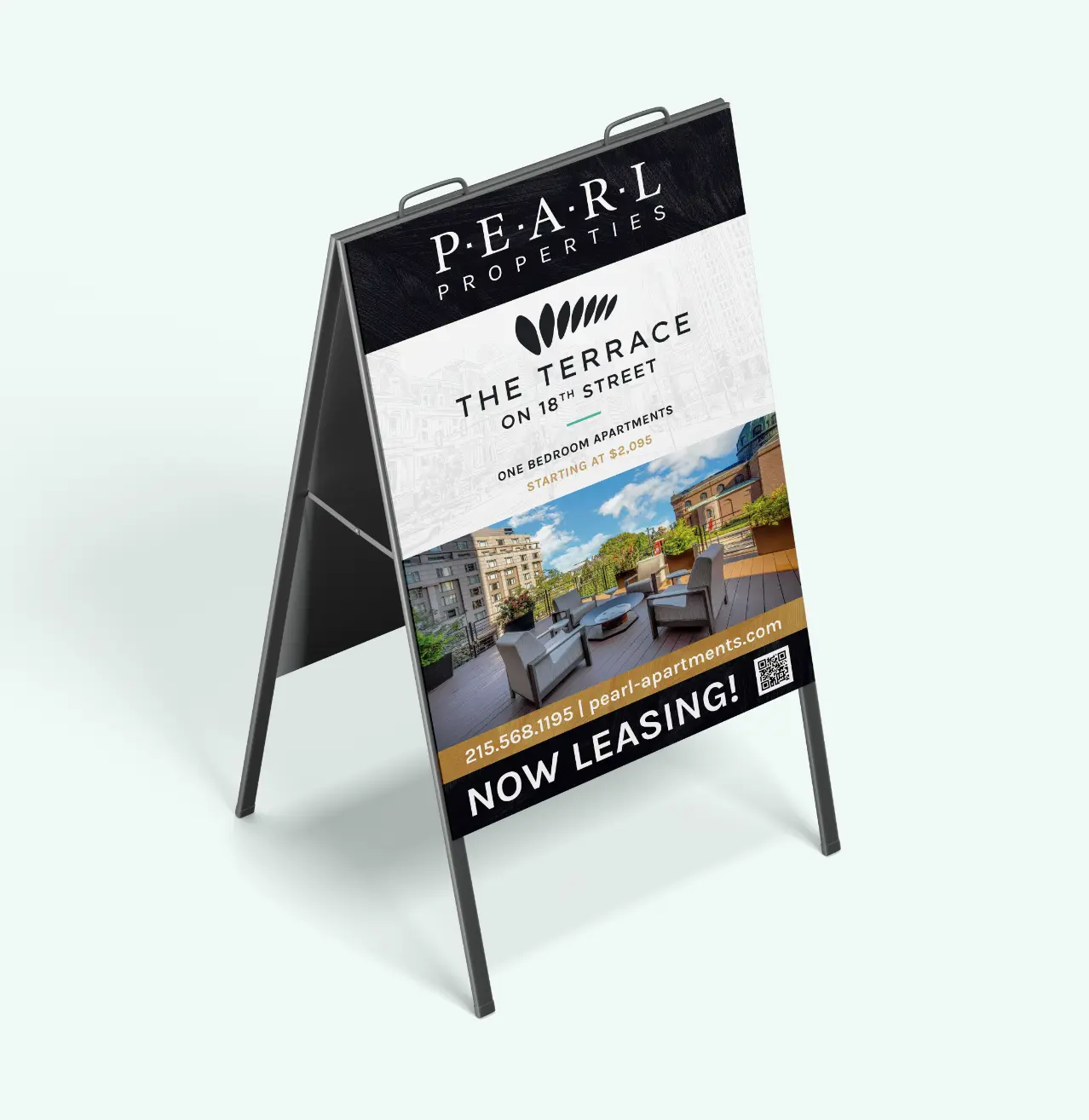 Pearl Properties Sandwich board