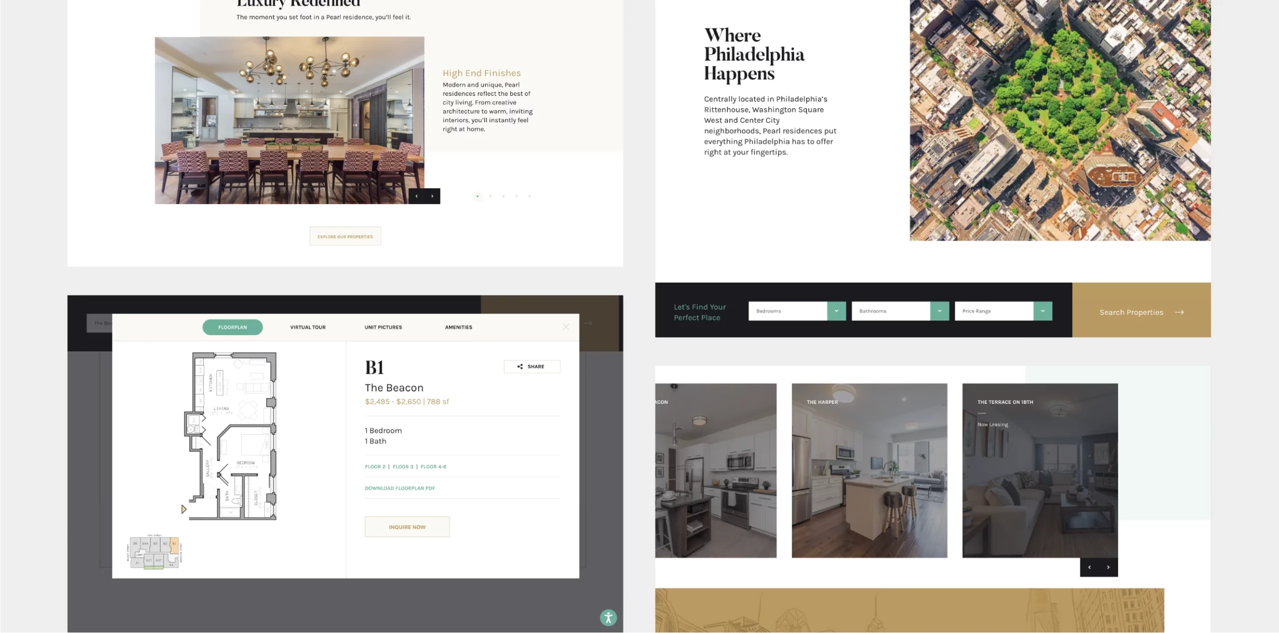 Pearl Properties Desktop layouts