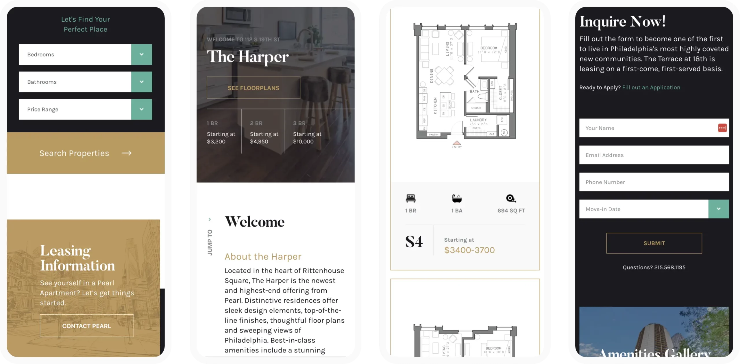 Pearl Properties Mobile Layouts