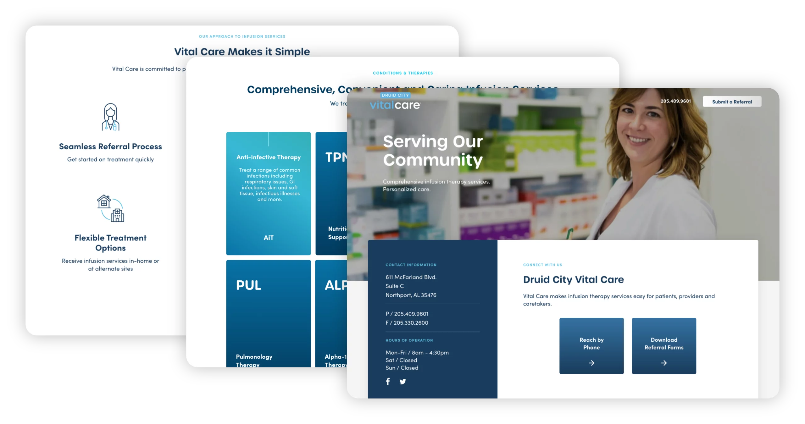 Vital Care Desktop Layouts