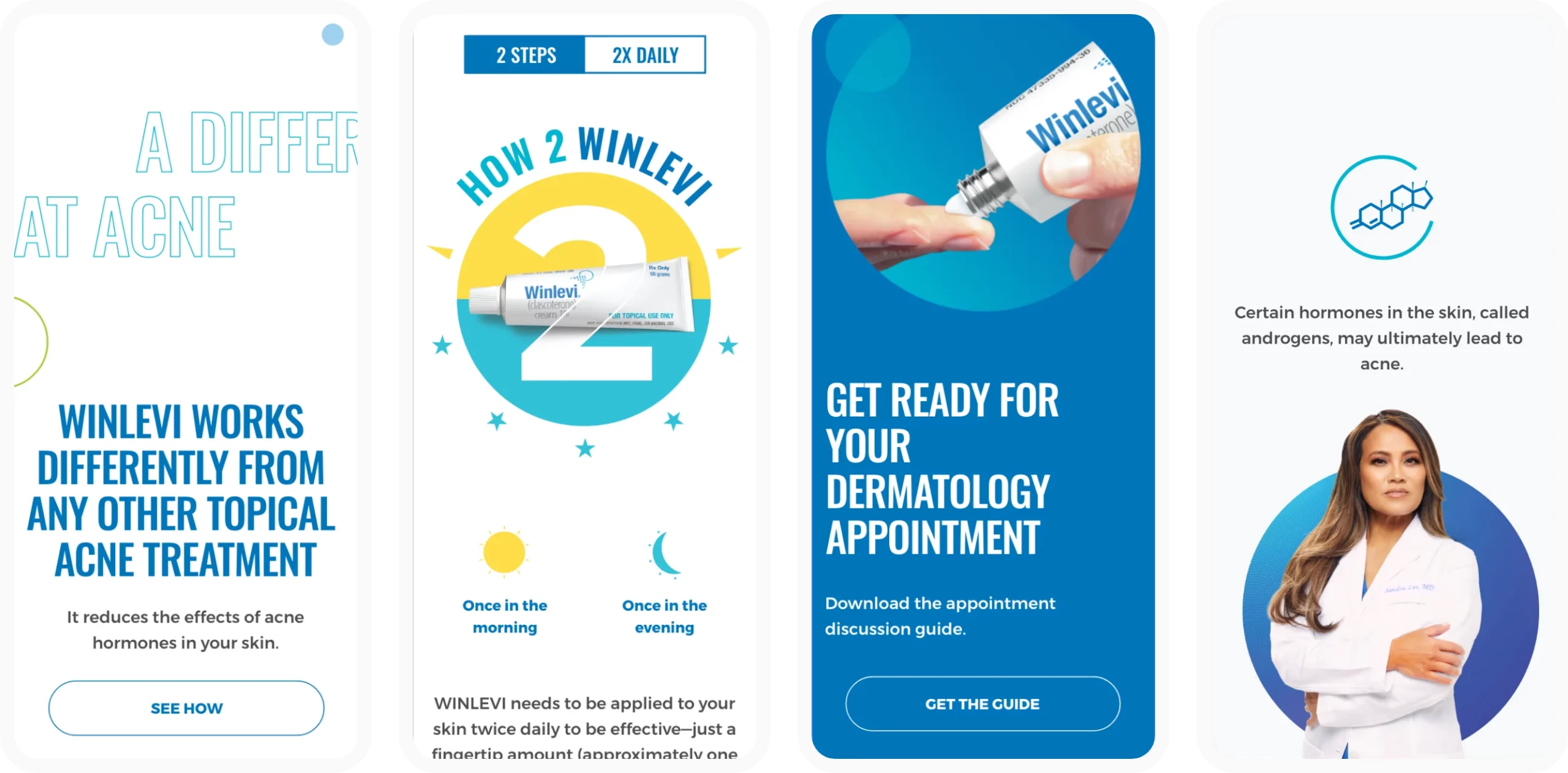 Winlevi mobile layouts